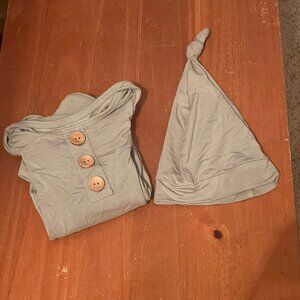 Caden Lane Newborn Know Gown and hat